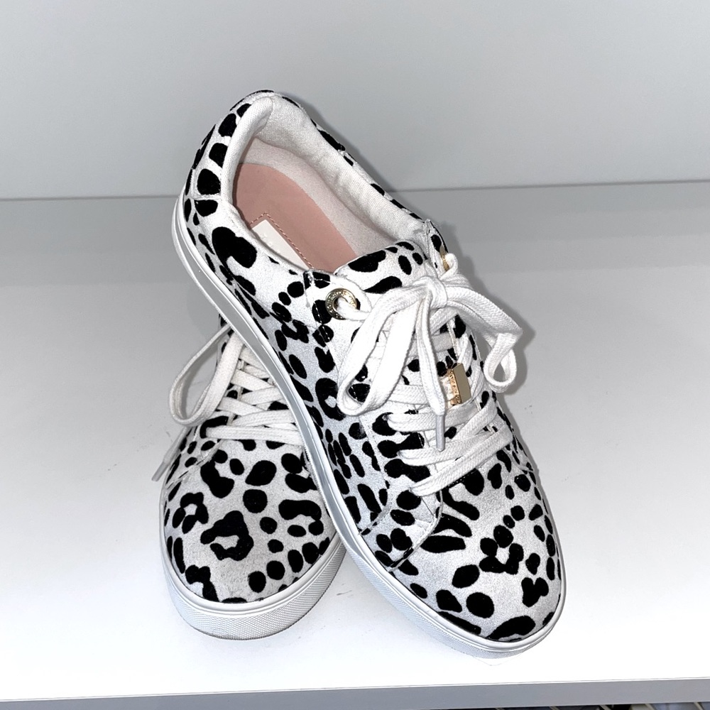 Topshop sneakers!!!! Black and white cheetah print!!!